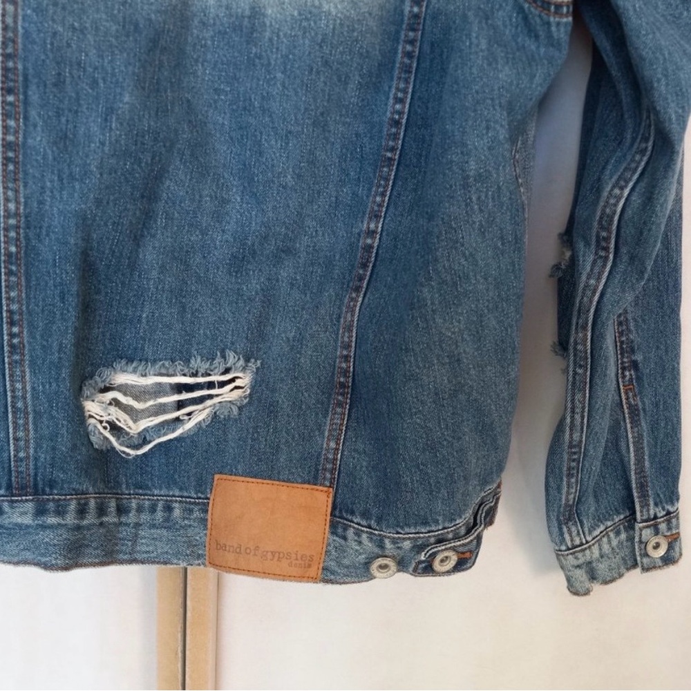 Distressed Blue Denim Jacket - Picture 2 of 4